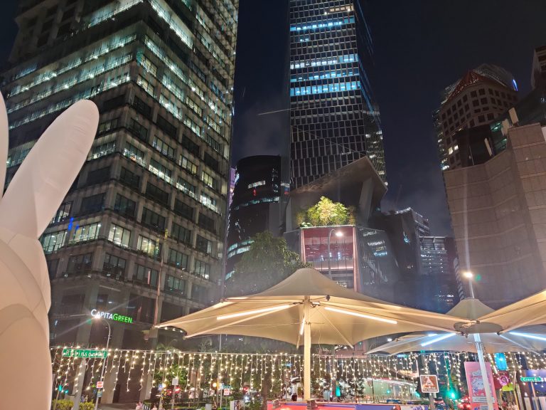 Stools amongst skyscrapers